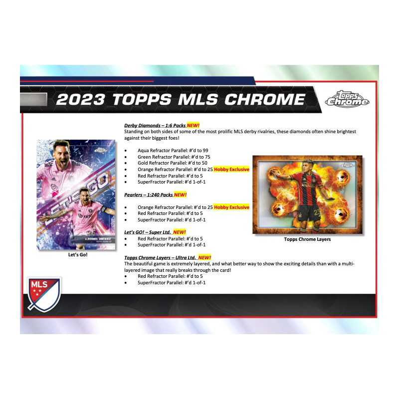 2023 Topps Chrome MLS Soccer Hobby Box