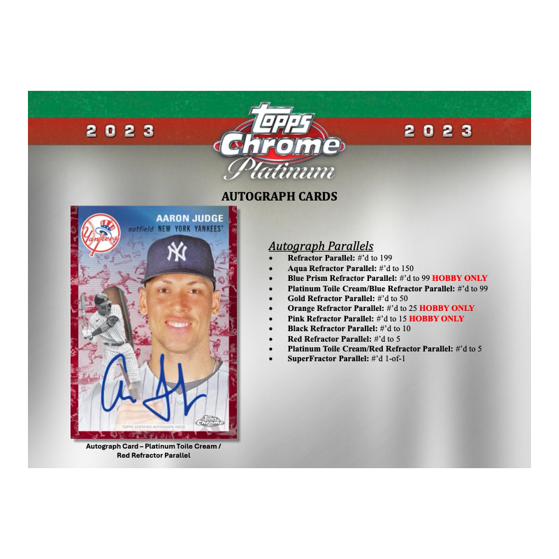 2023 Topps Chrome Platinum Anniversary Baseball Hobby Box