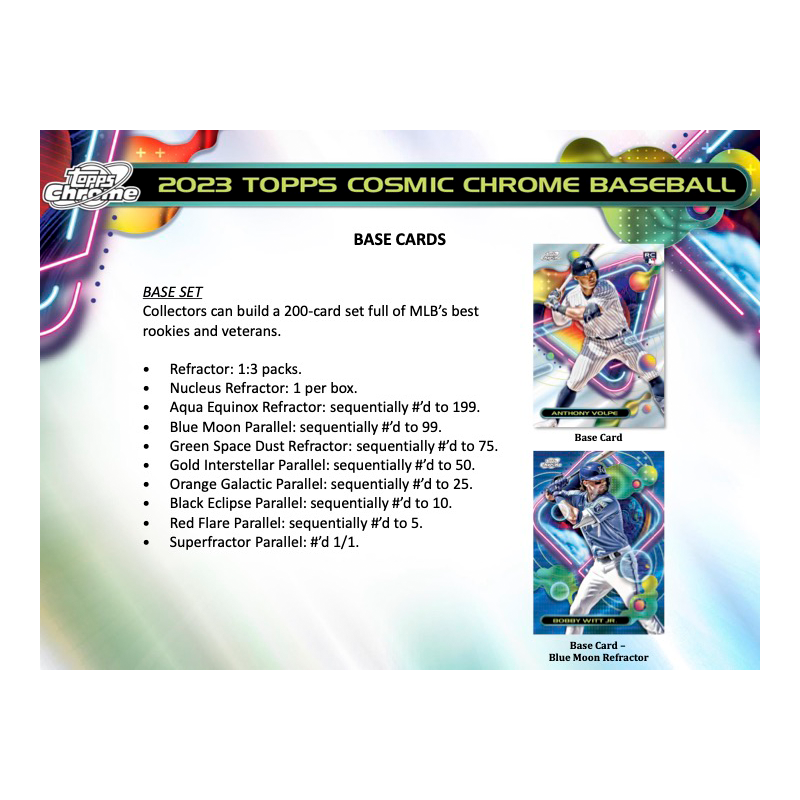 2023 Topps Cosmic Chrome Baseball Hobby Box