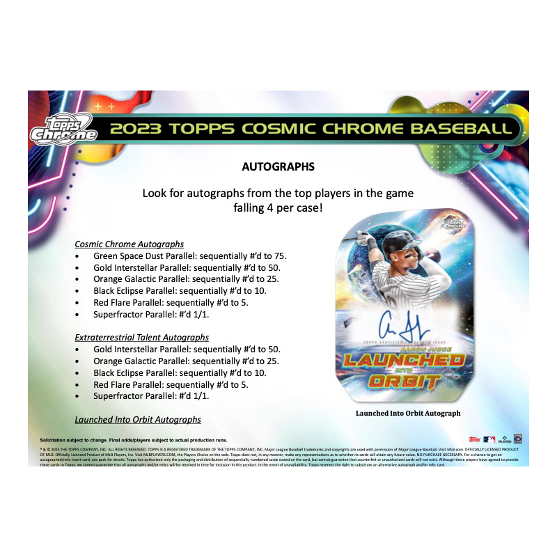 2023 Topps Cosmic Chrome Baseball Hobby Box