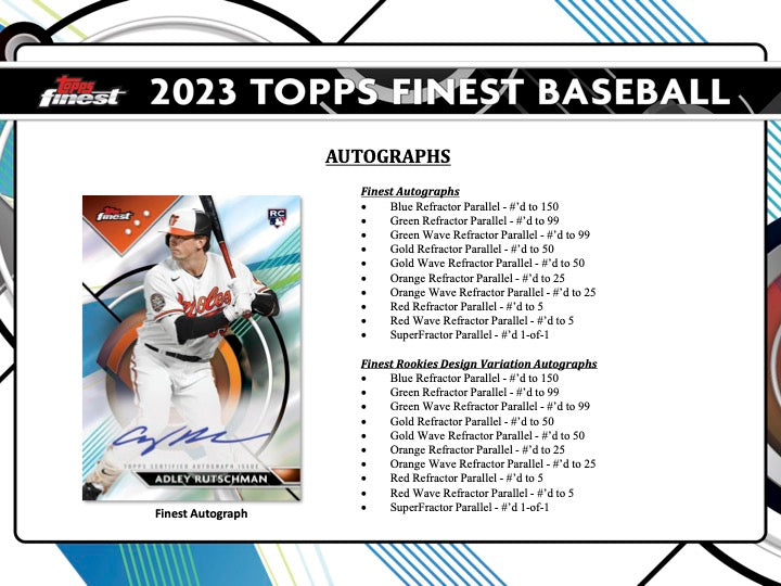 2023 Topps Finest Baseball Hobby Box