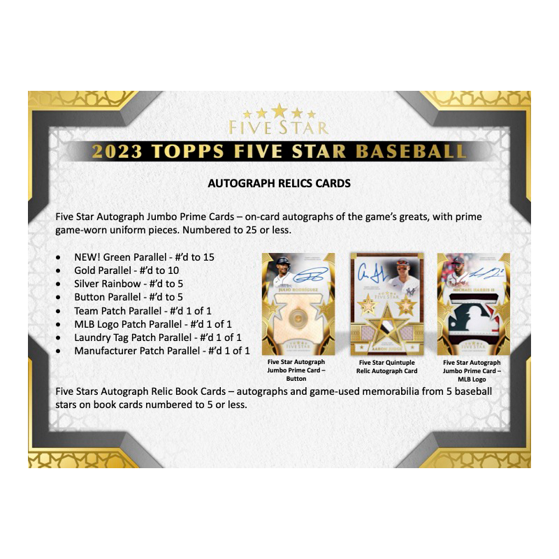 2023 Topps Five Star Baseball Hobby Box