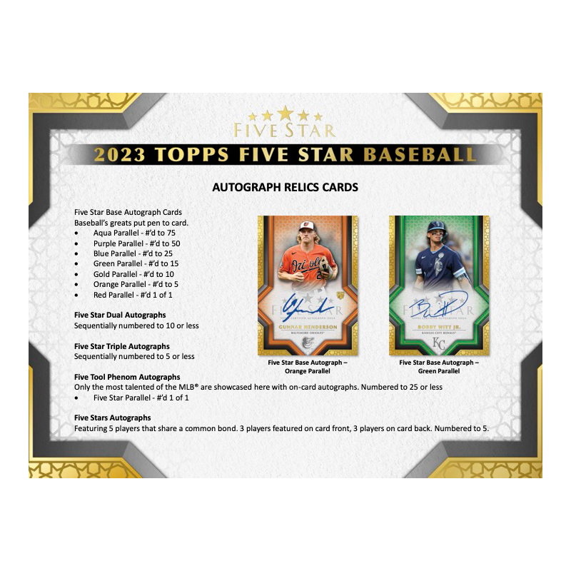 2023 Topps Five Star Baseball Hobby Box