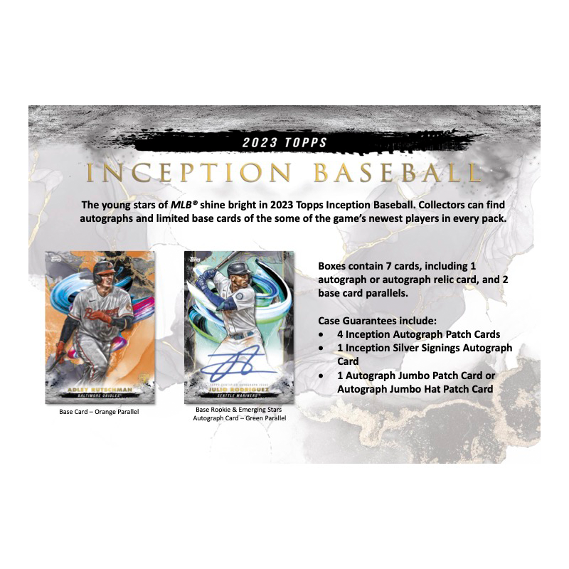 2023 Topps Inception Baseball Hobby 16 Box Case