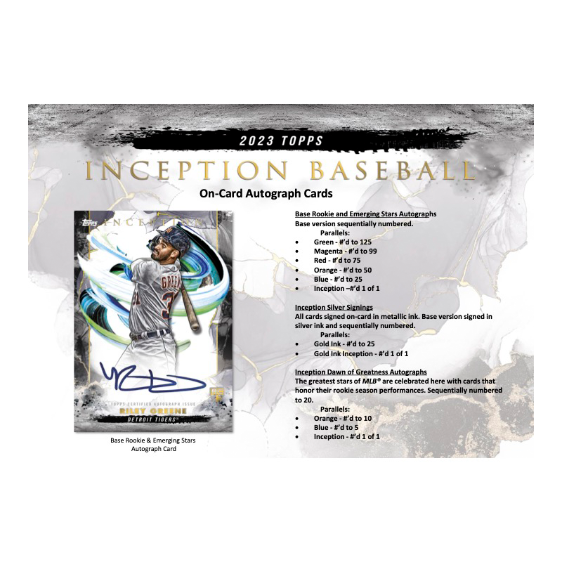 2023 Topps Inception Baseball Hobby 16 Box Case