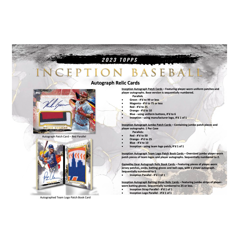 2023 Topps Inception Baseball Hobby 16 Box Case