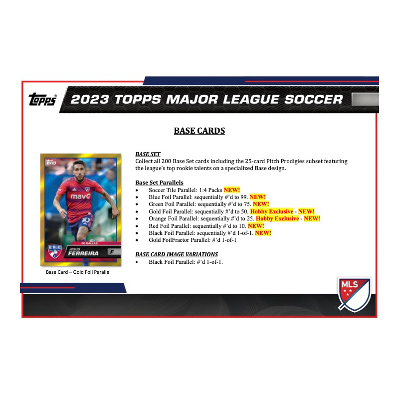 2023 Topps MLS Soccer Hobby Box