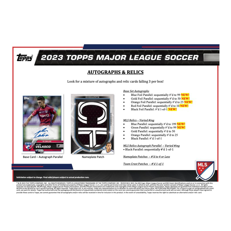 2023 Topps MLS Soccer Hobby Box