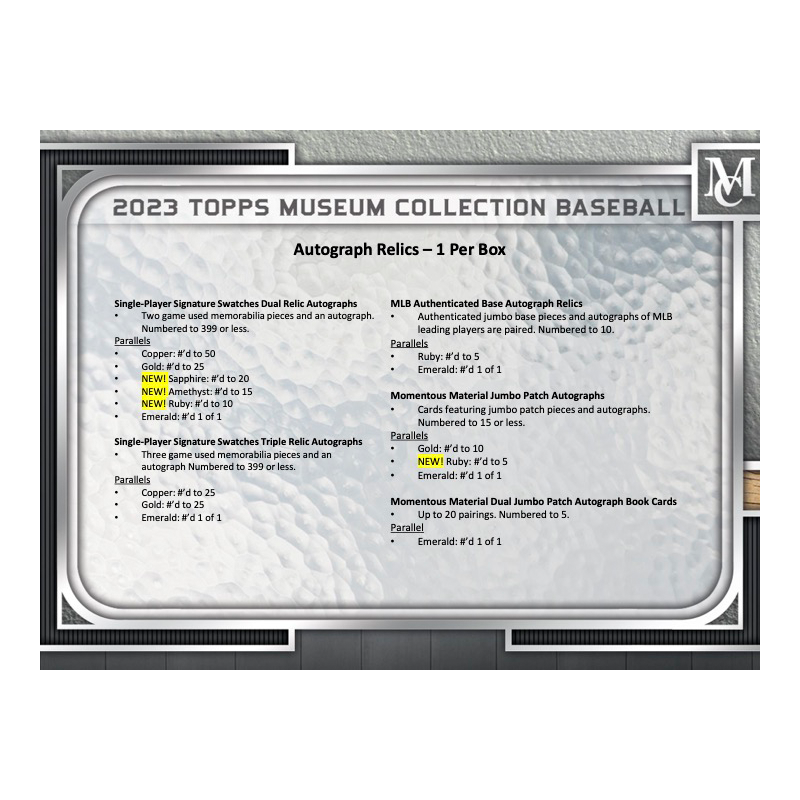 2023 Topps Museum Collection Baseball Hobby Box