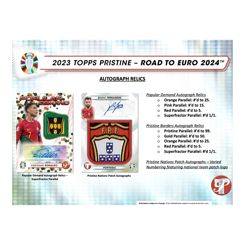 2023 Topps Pristine Road to Euro 2024 Soccer Hobby Box