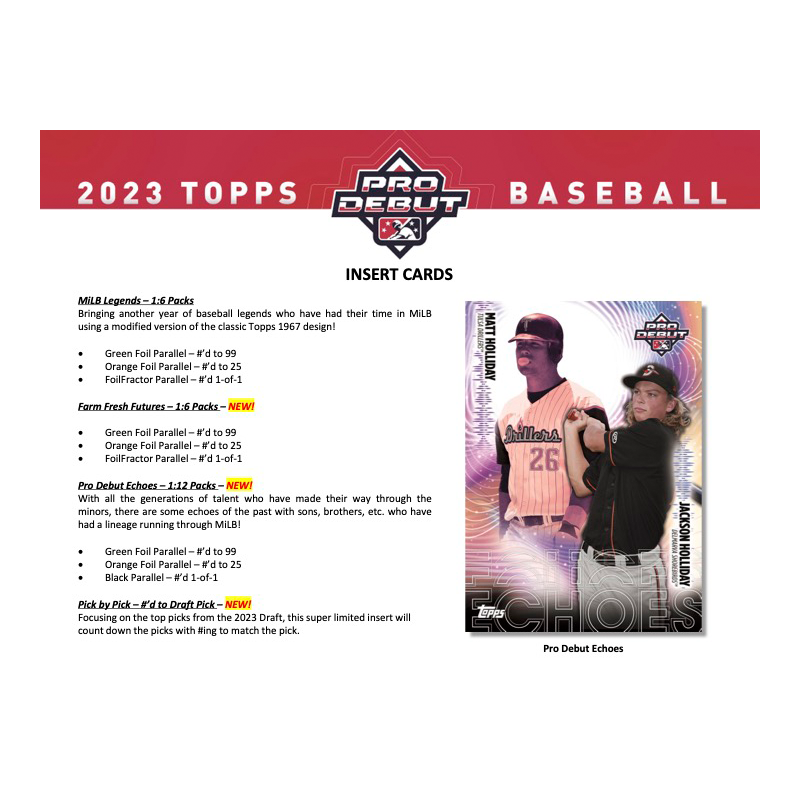 2023 Topps Pro Debut Baseball Hobby Box