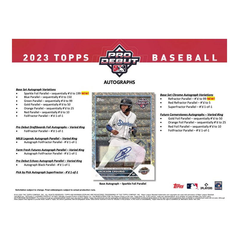 2023 Topps Pro Debut Baseball Hobby Box