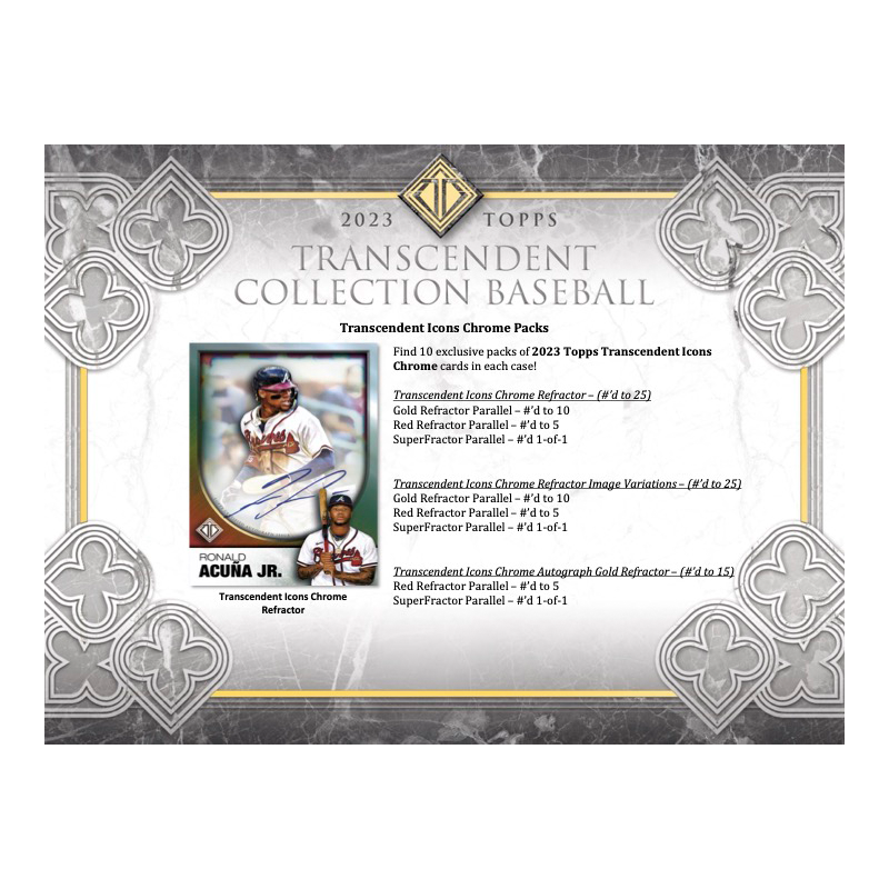 2023 Topps Transcendent Baseball Hobby Box Case