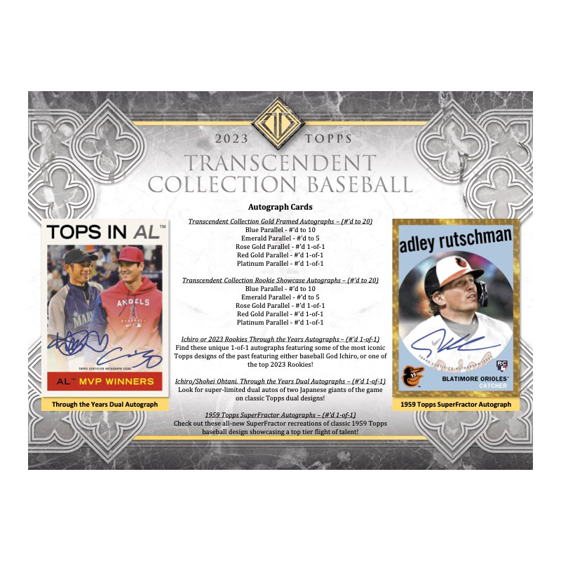 2023 Topps Transcendent Baseball Hobby Box Case