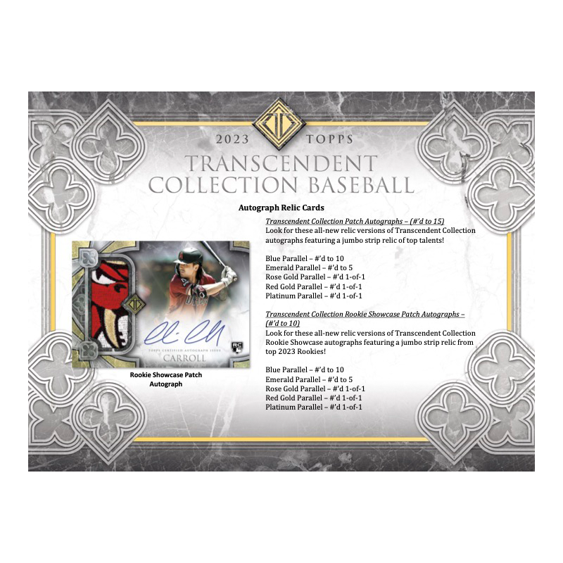 2023 Topps Transcendent Baseball Hobby Box Case