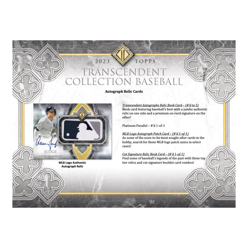 2023 Topps Transcendent Baseball Hobby Box Case