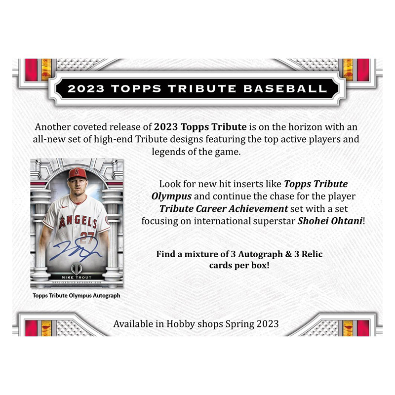 2023 Topps Tribute Baseball Hobby Box