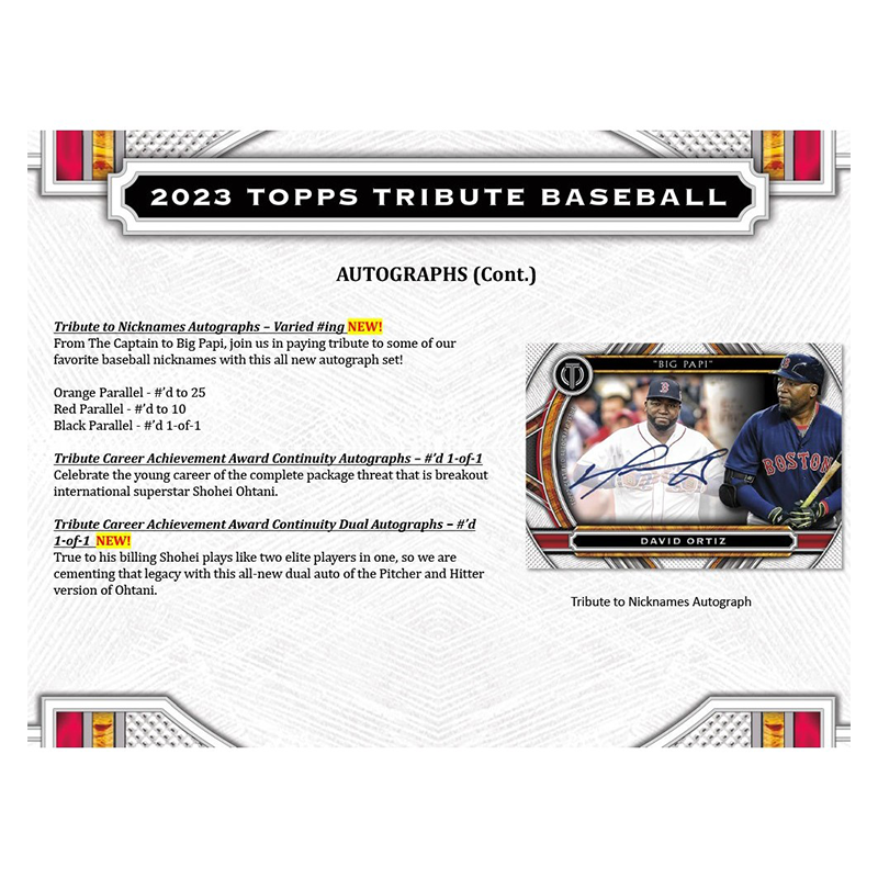 2023 Topps Tribute Baseball Hobby Box