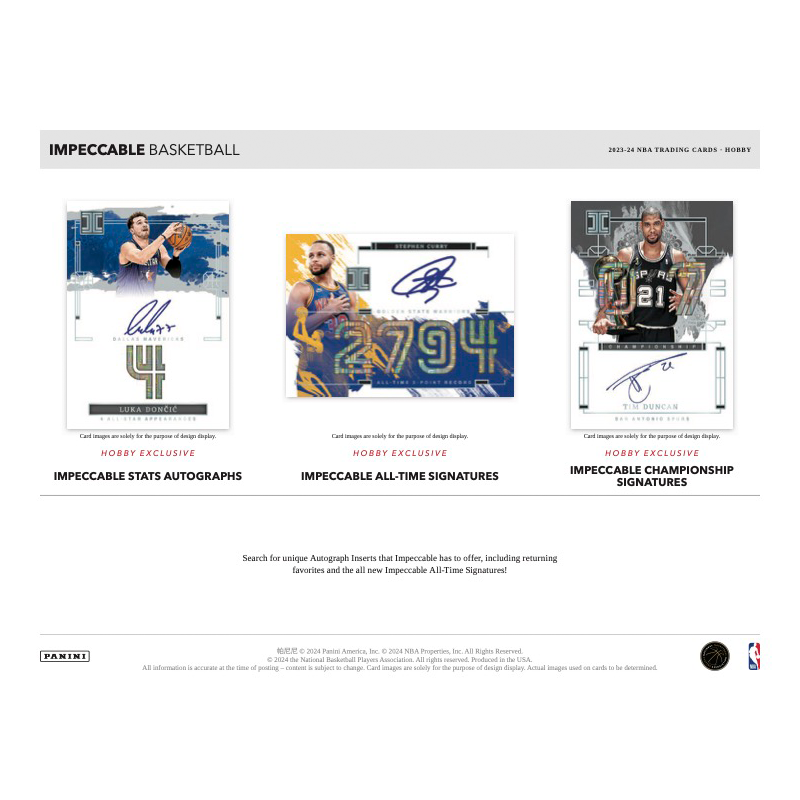 2023/24 Panini Impeccable Basketball Hobby 3 Box Case