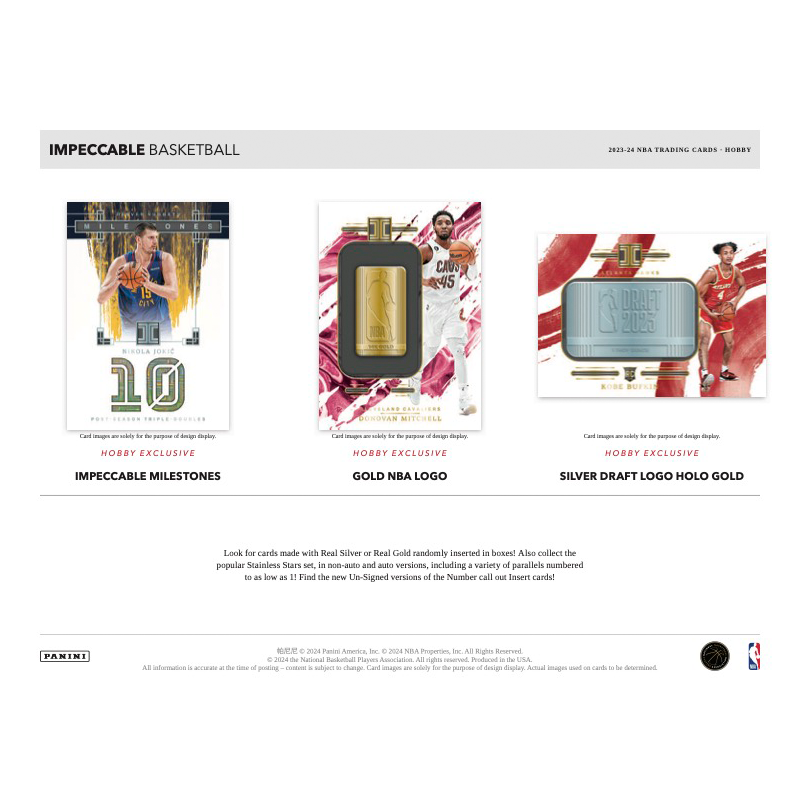 2023/24 Panini Impeccable Basketball Hobby 3 Box Case