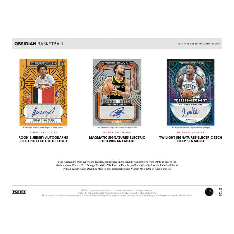 2023/24 Panini Obsidian Basketball Hobby 12 Box Case