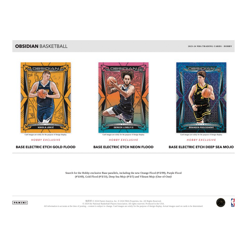 2023/24 Panini Obsidian Basketball Hobby 12 Box Case