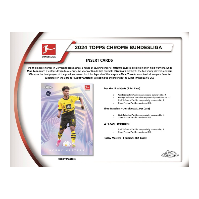 2023/24 Topps Chrome Bundesliga Soccer Hobby Box