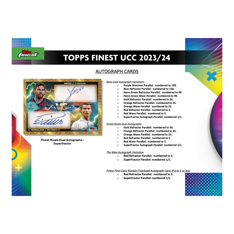 2023/24 Topps Finest UEFA Club Competitions Soccer Hobby Box