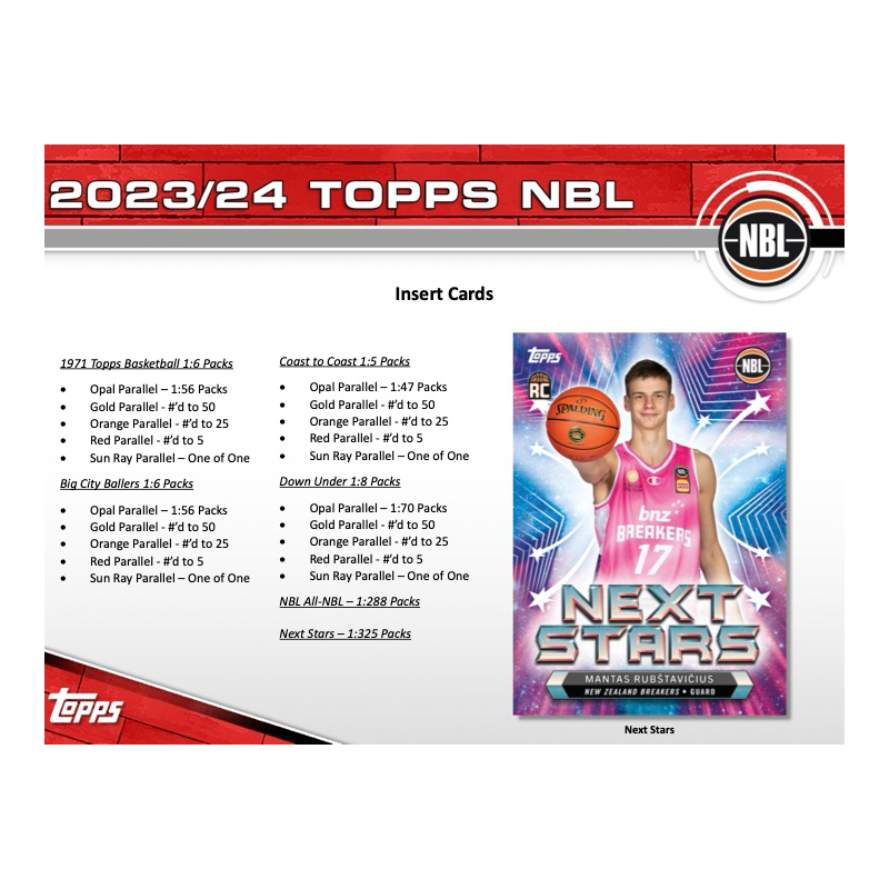 2023/24 Topps NBL Basketball Hobby Box