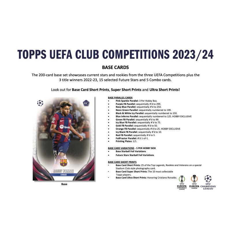 2023/24 Topps UEFA Competitions Club Soccer Hobby 12 Box Case