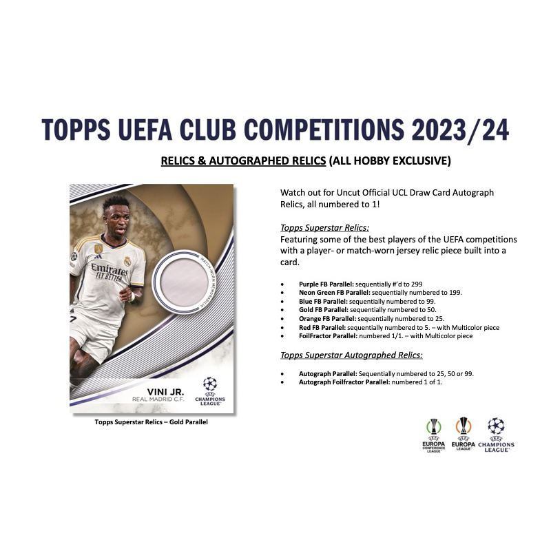 2023/24 Topps UEFA Competitions Club Soccer Hobby 12 Box Case