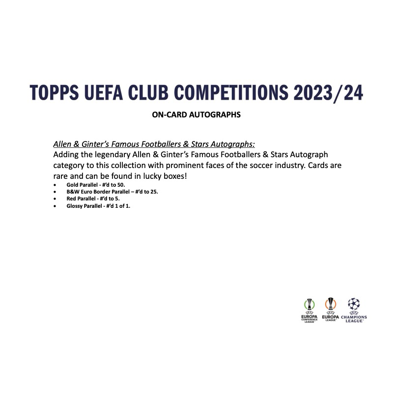 2023/24 Topps UEFA Competitions Club Soccer Hobby 12 Box Case