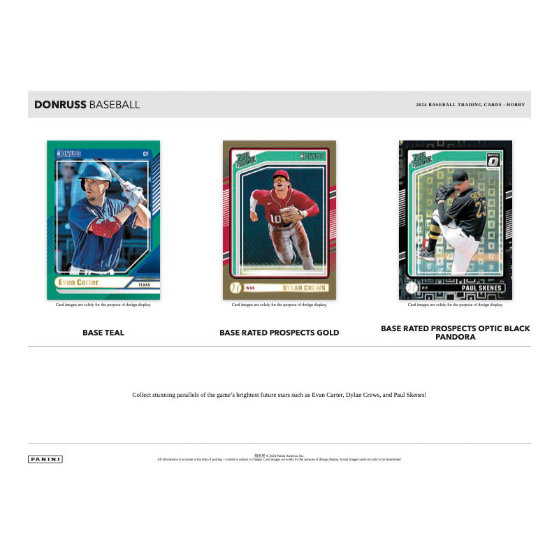 2024 Panini Donruss Baseball Hobby 16 Box Case