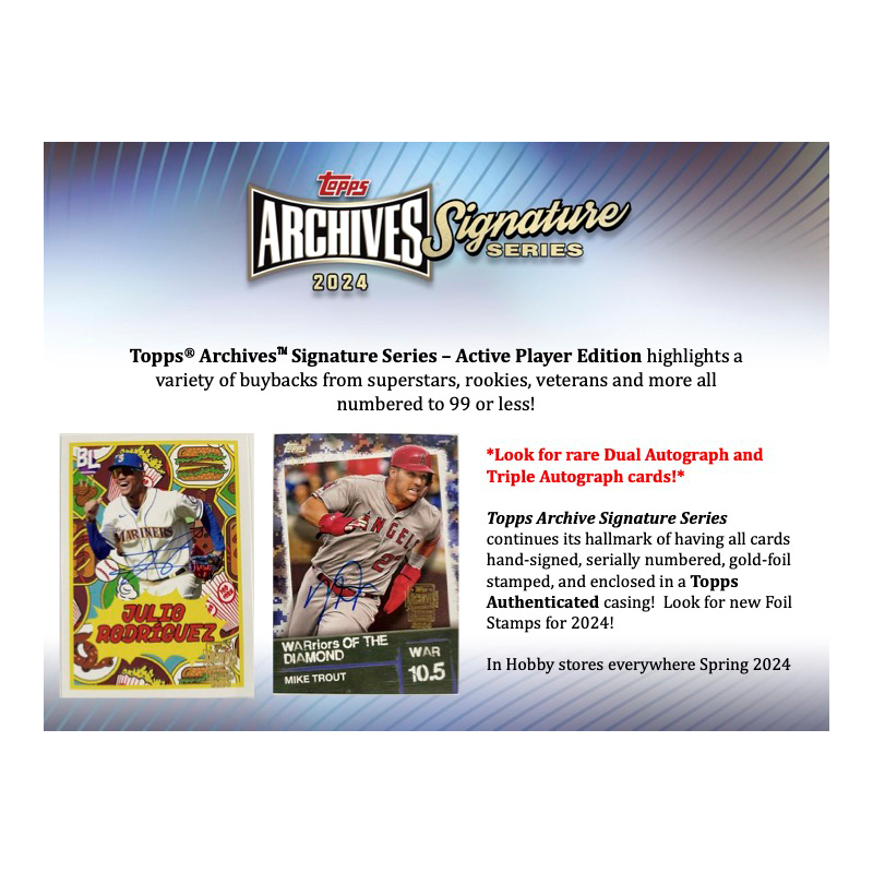 2024 Topps Archives Signature Series Active Player Edition Box