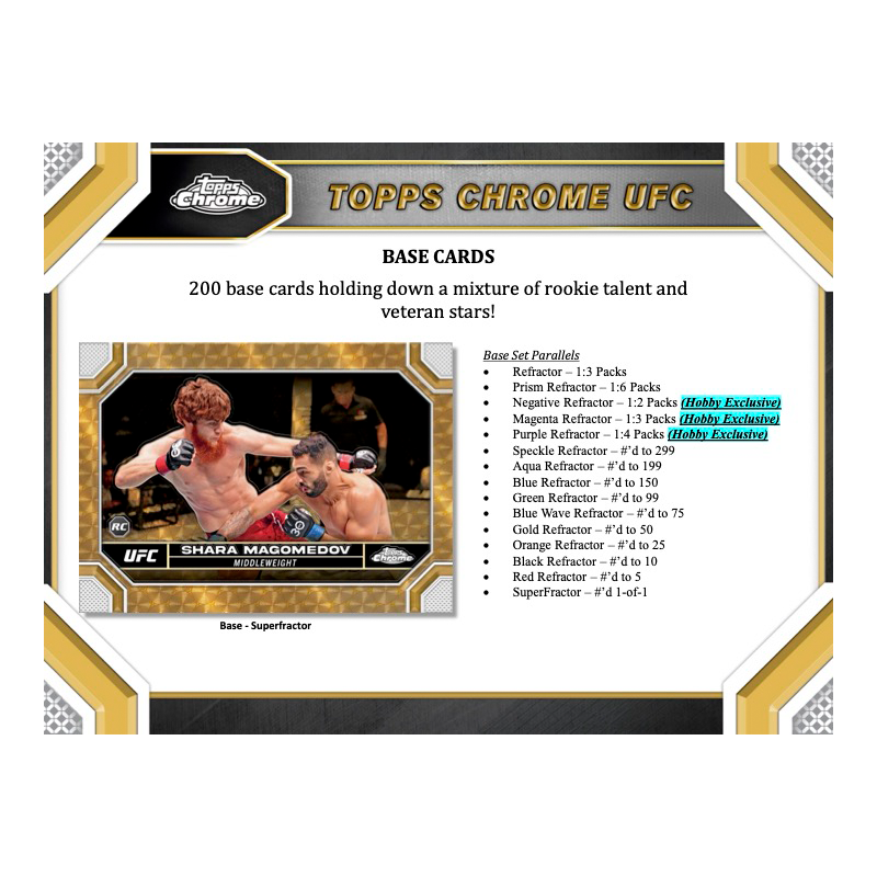 2024 Topps Chrome UFC Hobby Box