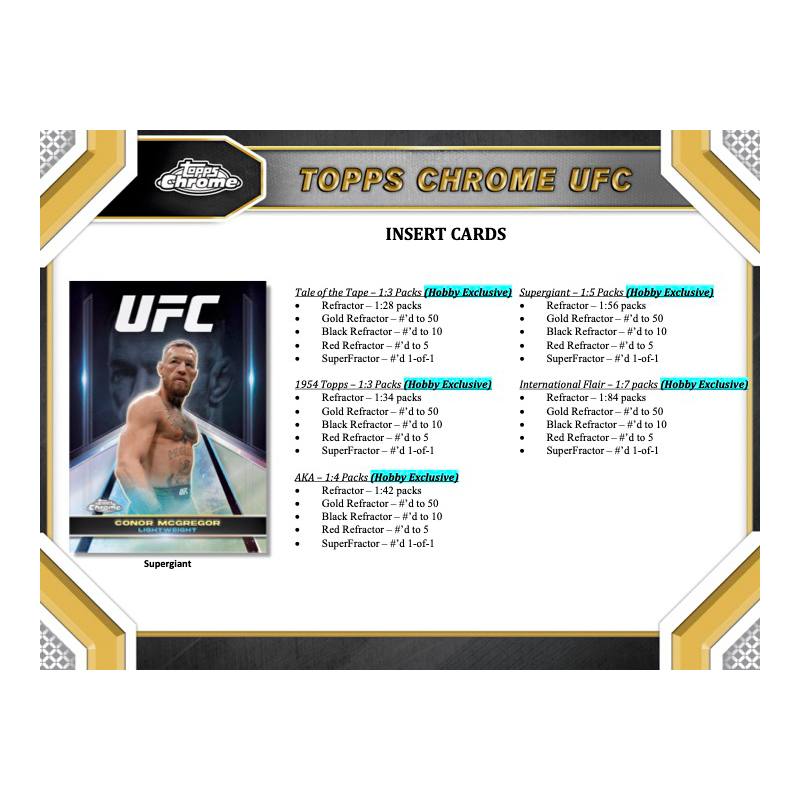 2024 Topps Chrome UFC Hobby Box