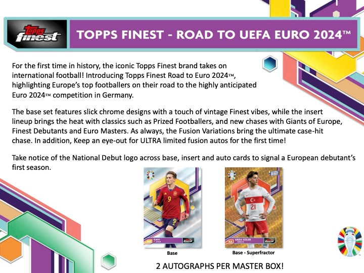 2024 Topps Finest Road to UEFA Euro Soccer Hobby Box