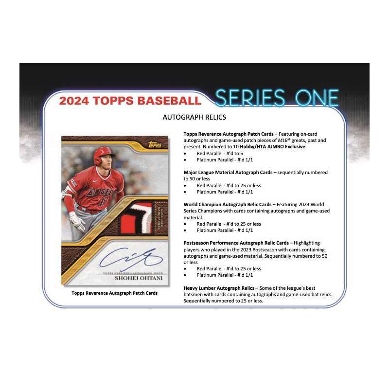 2024 Topps Series 1 Baseball Hobby Box