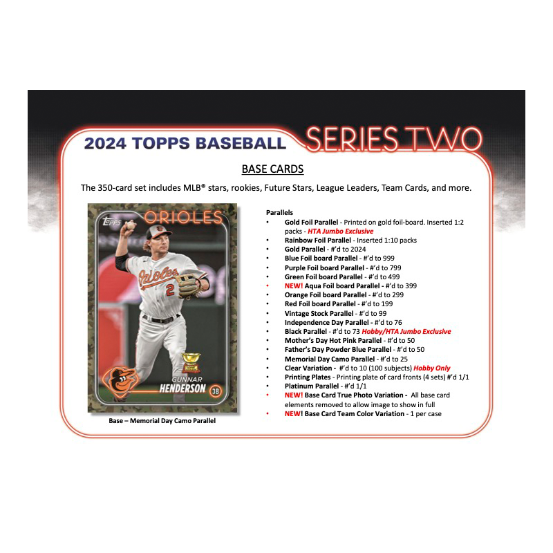 2024 Topps Series 2 Baseball Hobby Box