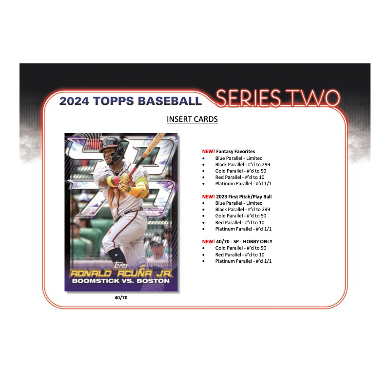 2024 Topps Series 2 Baseball Hobby 12 Box Case