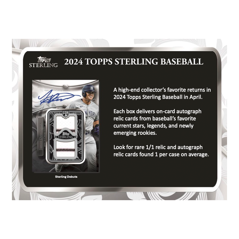 2024 Topps Sterling Baseball Hobby 4 Box Case