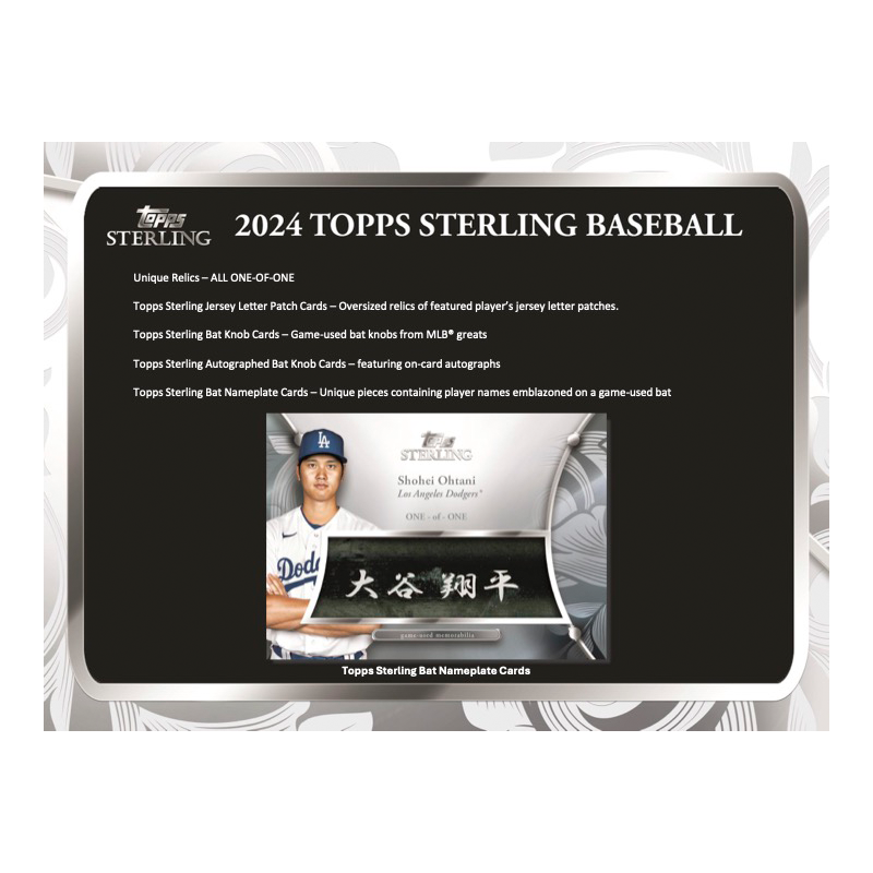 2024 Topps Sterling Baseball Hobby 4 Box Case