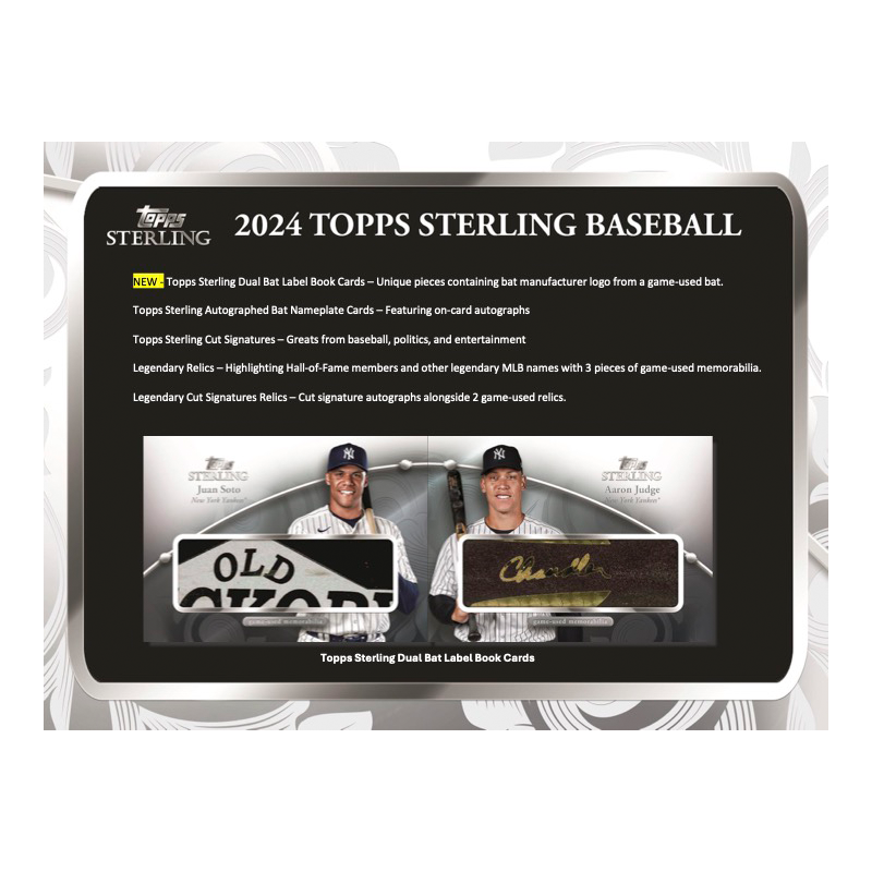 2024 Topps Sterling Baseball Hobby 4 Box Case