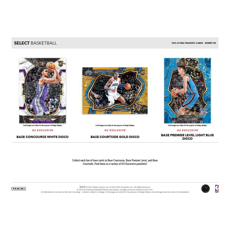 2022/23 Panini Select Basketball H2 Hybrid 20 Box Case