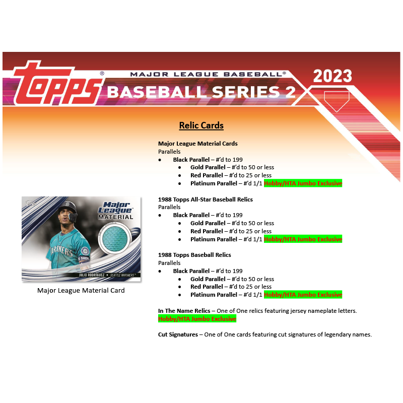 2023 Topps Series 2 Baseball Hobby Box