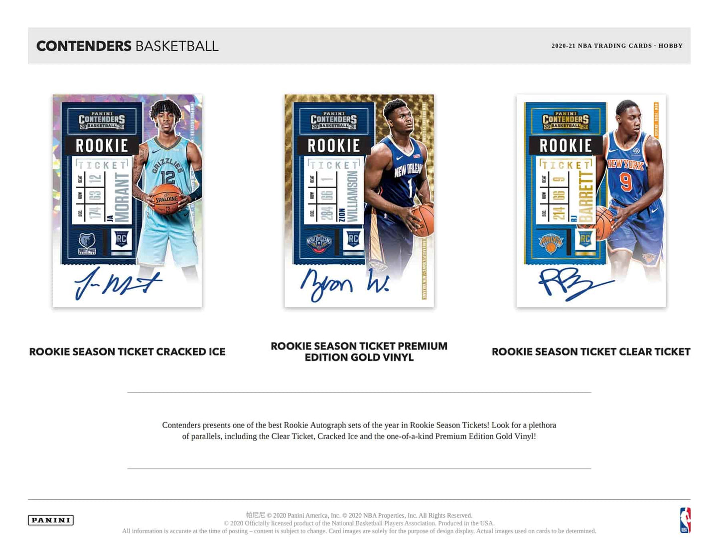 2020/21 Panini Contenders Basketball Hobby Box