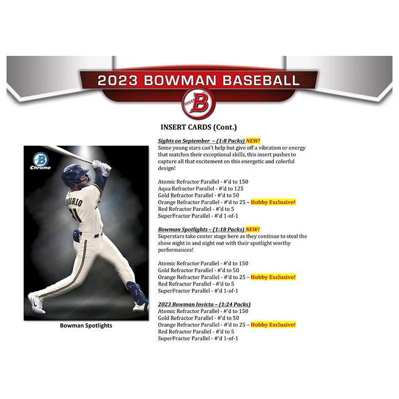 2023 Bowman Baseball Jumbo Box