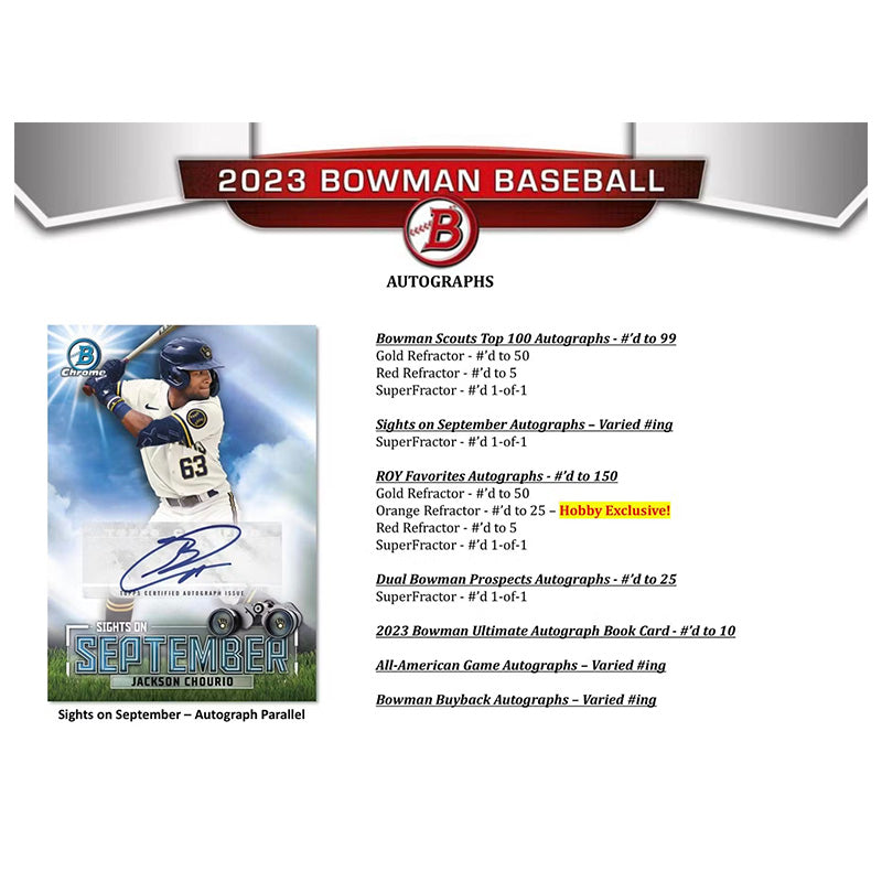 2023 Bowman Baseball Jumbo Box