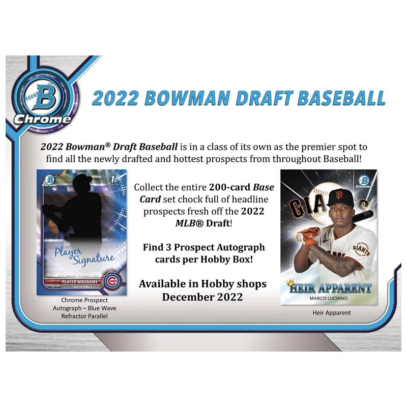 2022 Bowman Draft Baseball Super Jumbo Hobby Box