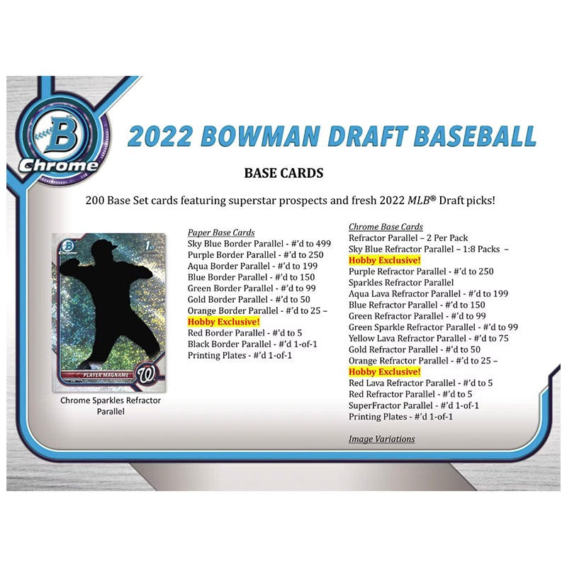 2022 Bowman Draft Baseball Jumbo Hobby Box